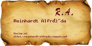 Reinhardt Alfréda névjegykártya